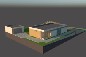 Модель дома с планировкой участка