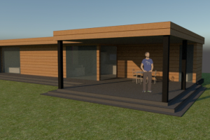 Одноэтажный дом в современном стиле