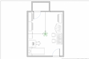 План комнаты с балконом + освещение