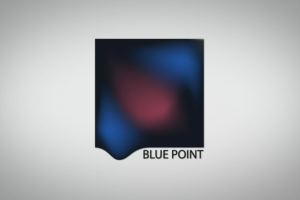 Вариант анимации логотипа студии графического дизайна BluePoint