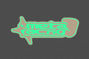 Гоночный логотип в стиле Y2K