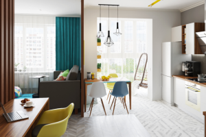 Квартира-студия для молодой пары.