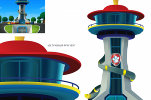 Отрисовка в векторе башни из "Щенячего патруля"