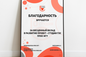 Благодарность "Медиа посвящение"