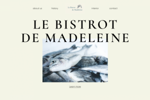 Дизайн Landing Page для французского ресторана