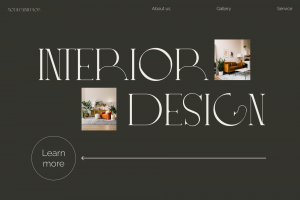Дизайн Landing page для компании интерьеров
