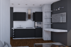Кухня в квартире студии