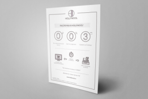 Листовка для магазина пряжи Hollywool