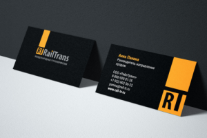 Визитки для транспортной компании RailTrans