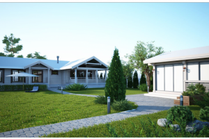 Визуализация ландшафта у частного жилого дома