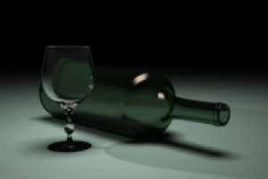 фужер и бутылка