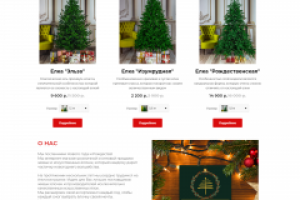 Сайт для онлайн-магазина новогодних товаров