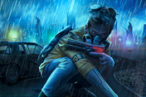 Арт в стиле киберпанк