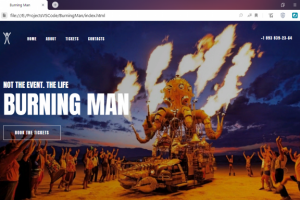 Вёрстка сайта Burning Man