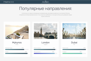 Разработка интерфейса для сайта Бизнес авиации