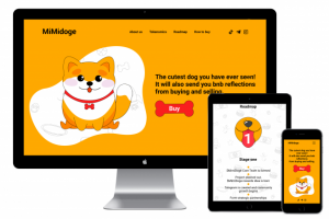 Сайт для компании по продаже криптовалюты "MiMiDoge"