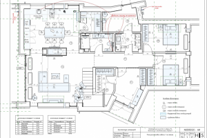 Планировка коттеджа. 1й этаж