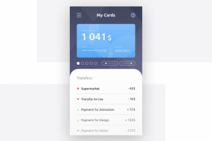 Приложение для держателя карточек UI