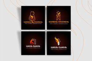 Логотип для строительной компании "Камень-пламень"