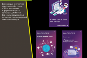 Серия баннеров для компании Contented
