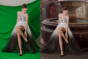 Коллаж, замена фона.