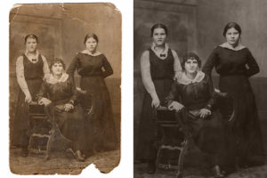 реставрация фотографии с прорисовкой