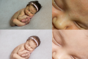 Ретушь фотосесси newborn
