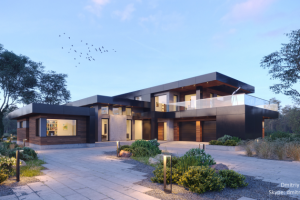 3d визуализация современного дома