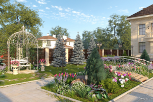 Дизайн участка 3d визуализация ланшафта