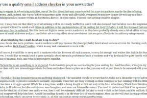 Why use a quality email address checker in your newsletter?