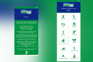 Сайт для мобильного приложения BALTBET