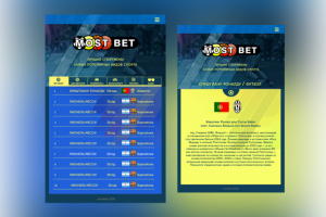 Вёрстка сайта для мобильного приложения