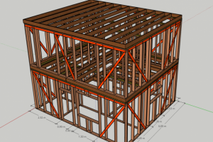 Каркасный дом. 2 этажа. 180 м2