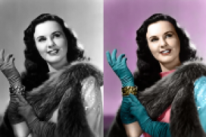 Раскрашивание ч/б фото