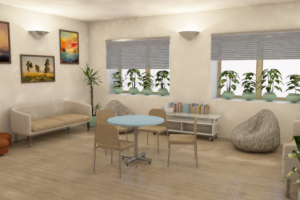 Комната отдыха в общежитии