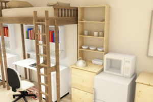 Интерьер комнаты общежития