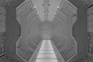 футуристичный  коридор.