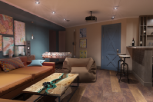 комната отдыха в подвале вариант 3