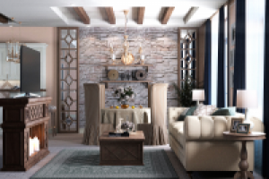 Гостиная в загородном доме