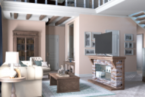 Гостиная в загородном доме