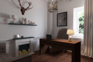 Кабинет путешественника. Синий вариант. Вид 3