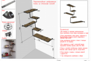 Полка из стальных труб