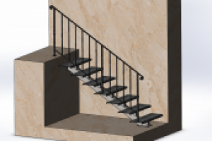 Лестница с элементами ковки