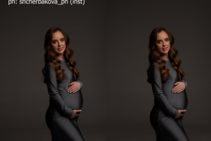 Ретушь женского студийного портрета