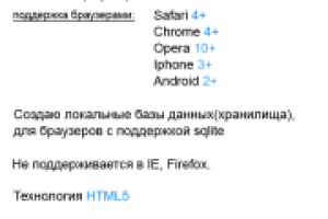поддержка sql в web`e