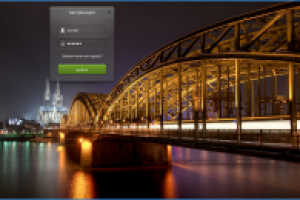 форма авторизации