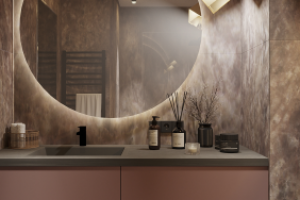 санузел в темных тонах