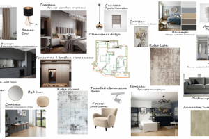 концепт -коллаж квартиры 83м2