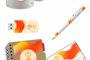 Логотип на разных предметах