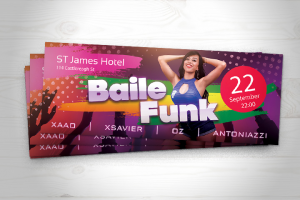 Рекламный флаер вечеринки «Baile Funk»